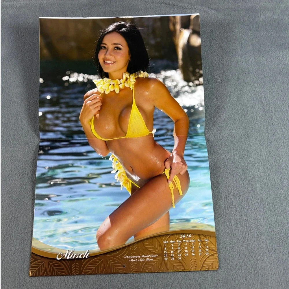 Girls of the Islands 2026 Hawaii Calendar Randall Tanaka ABC Stores Bikini Wall